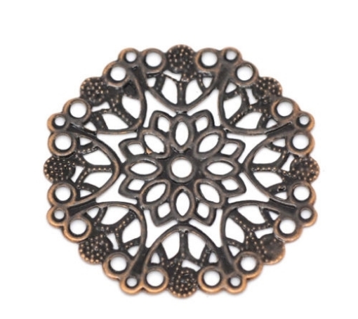 Picture of Metal Filigree Flowers - Mεταλλικά διακοσμητικά Λουλούδια (2τμχ)