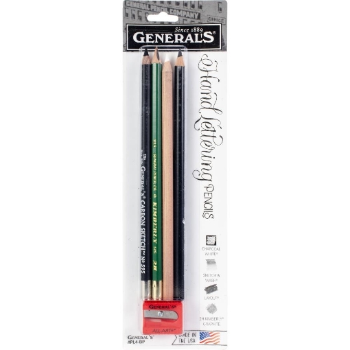Picture of General's Hand Lettering Pencil Set - Σετ Μολυβιών για Καλλιγραφία και Lettering, 5τεμ.