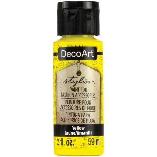 Picture of DecoArt Stylin Multi Purpose Ακρυλικό Χρώμα για Δέρμα 59ml - Yellow