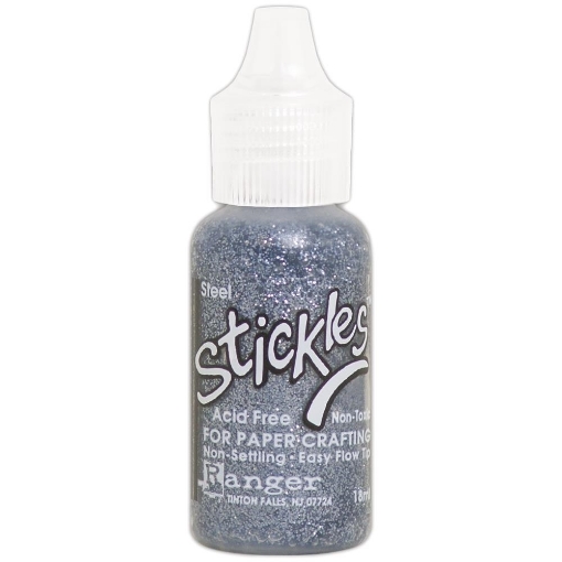 Picture of Ranger Stickles Glitter Gel | Διαστατικό Gel με Ψυχρή Ασημί-Γκρι Μεταλλική Λάμψη – Steel, 18ml
