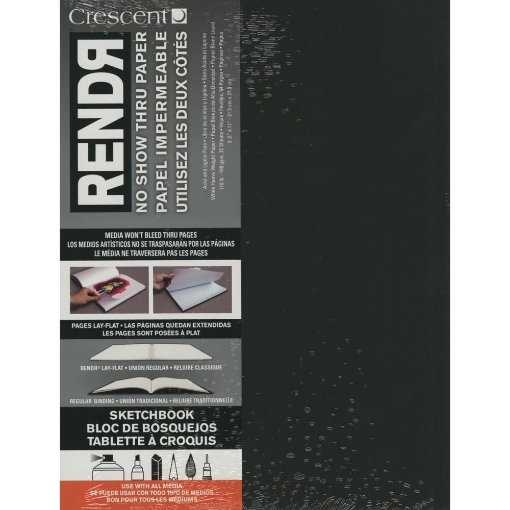 Picture of RENDR No Show Thru Lay Flat Sketch Book - Μπλοκ για Μαρκαδόρο 21.5x27.9cm
