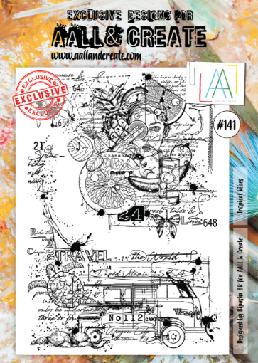 Picture of AALL & Create A4 Clear Stamp Nr. 141 Tropical Vibes – Διαφανής Σφραγίδα Κολάζ