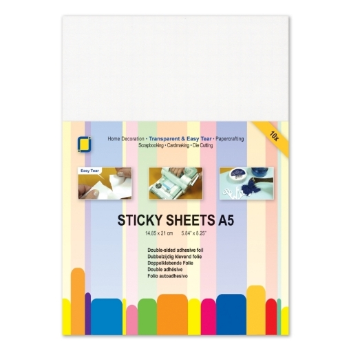 Picture of JEJE Sticky Sheets - Αυτοκόλλητα Φύλλα Διπλής Όψης A5 10τεμ.