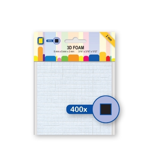 Picture of JEJE Double Sided Foam Squares 2mm -  Διαστατικά Αυτοκόλλητα Διπλής Όψης Μαύρα