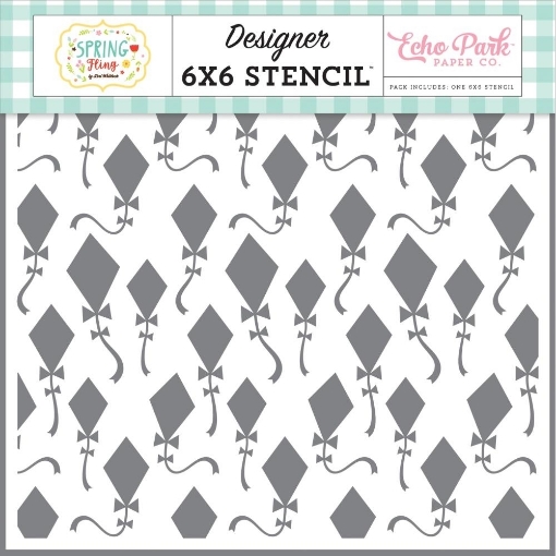 Picture of Echo Park Στένσιλ 6"x6"- Spring Fling, Fly Kites