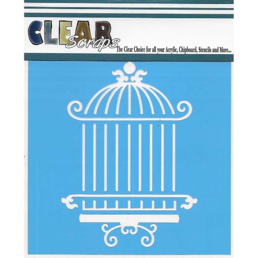 Picture of Clear Scraps Στένσιλ 12"X12" - Oriental Cage
