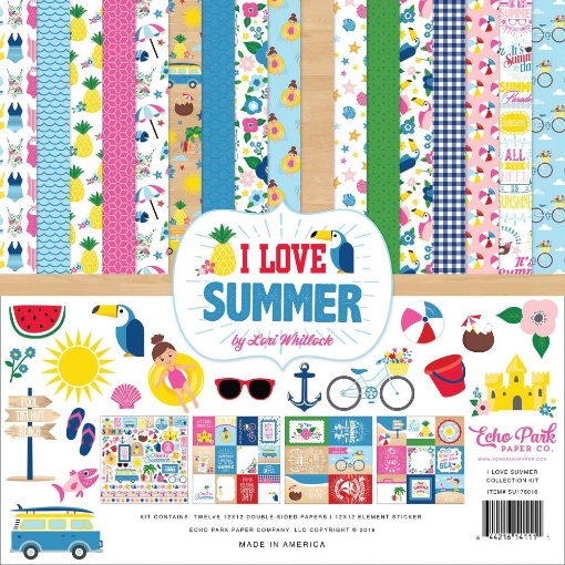 Picture of Echo Park Collection Kit | Συλλογή Scrapbooking Διπλής Όψης 12" x 12" – I Love Summer