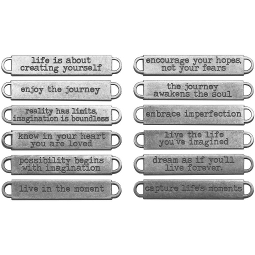 Picture of Tim Holtz Idea-ology Word Bands - Antique Nickel Life