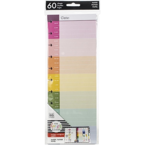 Picture of Happy Planner Big Half Sheet Fill Paper - Hourly Jewel Student, 60τεμ.