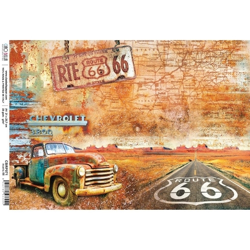Picture of Ciao Bella Ριζόχαρτο Decoupage & Mixed Media A4 – Route 66 