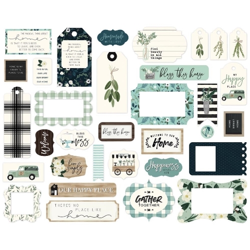 Picture of Carta Bella Cardstock Ephemera Διακοσμητικά Die-cuts - Home Again, Frames & Tags, 33τεμ