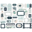Picture of Carta Bella Cardstock Ephemera Διακοσμητικά Die-cuts - Snow Much Fun, Frames & Tags, 33τεμ