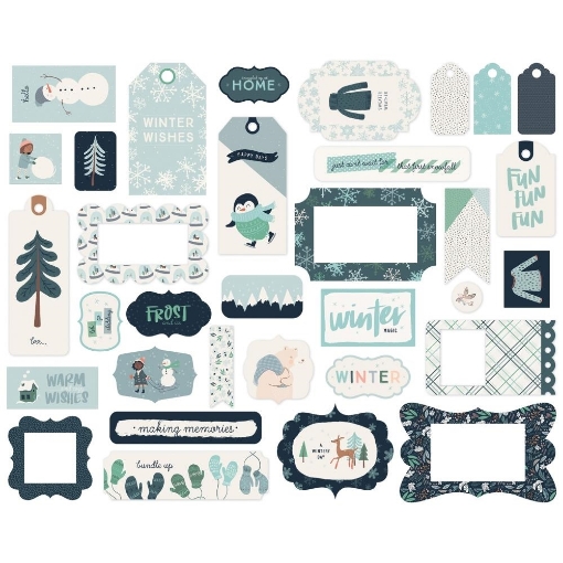 Picture of Carta Bella Cardstock Ephemera Διακοσμητικά Die-cuts - Snow Much Fun, Frames & Tags, 33τεμ