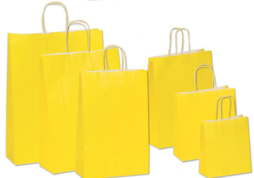 Picture of Τσάντα Χάρτινη Μονόχρωμη - Κίτρινη