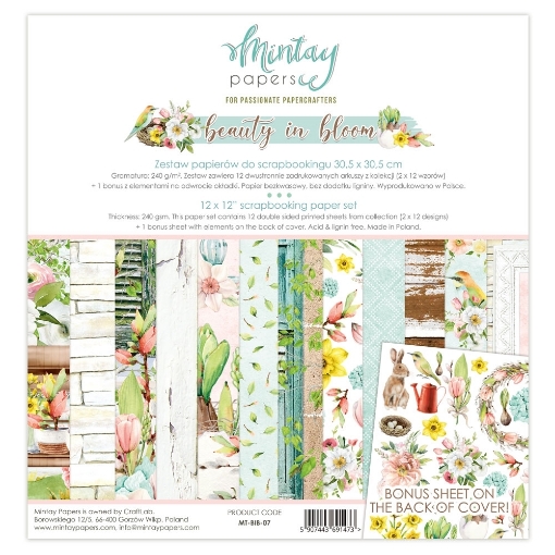 Picture of Mintay Papers Συλλογή Χαρτιών Scrapbooking Beauty in Bloom  12''x12'