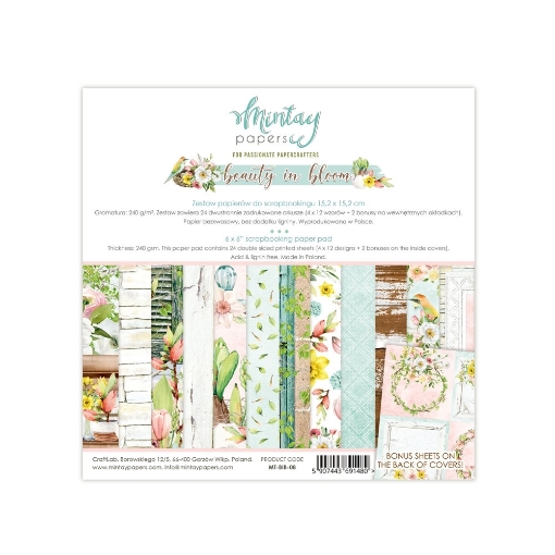 Picture of Mintay Papers Μπλοκ Scrapbooking Beauty in Bloom 6''x6''
