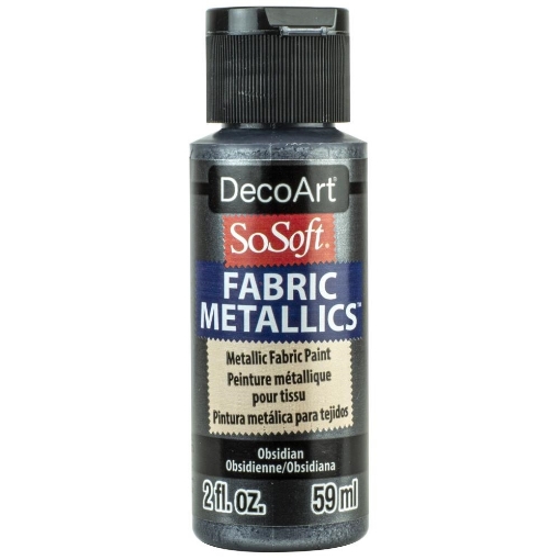 Picture of SoSoft Fabric Metallics Ακρυλικο Χρώμα για Ύφασμα 59ml - Obsidian