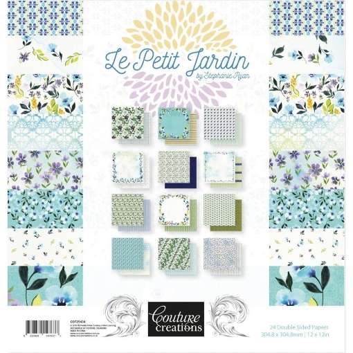 Picture of Couture Creations Μπλοκ Scrapbooking Διπλής Όψης 12"X12" - Le Petit Jardin