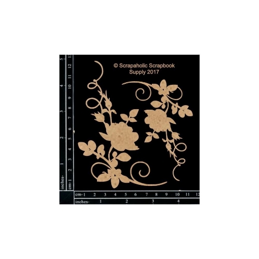 Picture of Scrapaholics Laser Cut Chipboard 1.8mm - Rose Flourish Corners