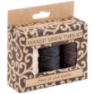 Picture of Lineco Λινό Κερωμένο Νήμα 5 Ply - Natural, Brown, Black