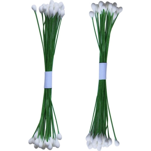 Picture of Κατασκευή Λουλουδιών Dress My Craft Drop Shape Wire Pollen - White #3