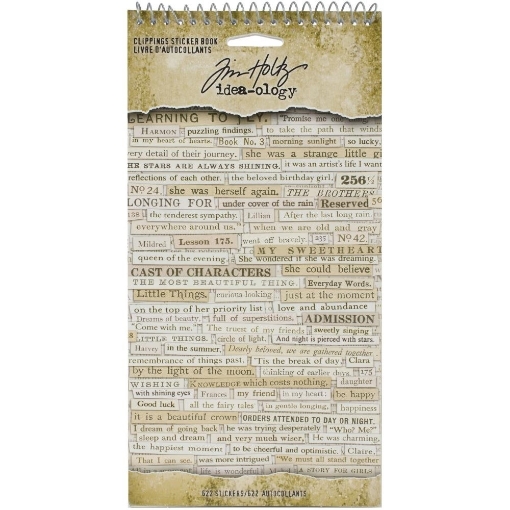 Picture of Tim Holtz Idea-Ology Μπλοκ Αυτοκόλλητων 4.5"x8.75" - Clippings, 622τεμ.