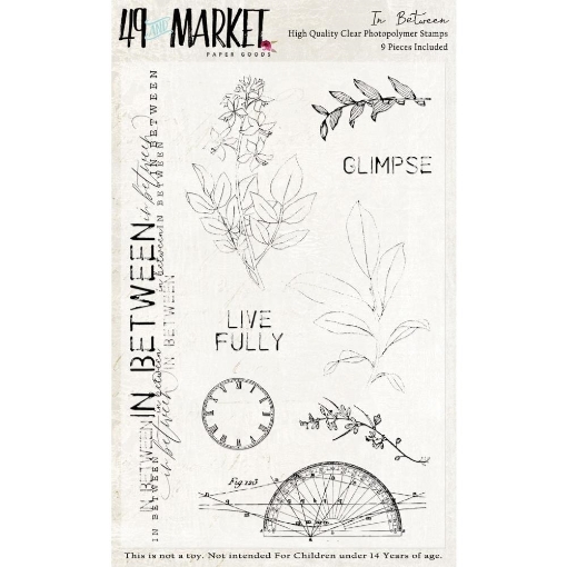 Picture of 49 And Market Clear Stamp Set Σετ Διάφανες Σφραγίδες - In Between, 9τεμ