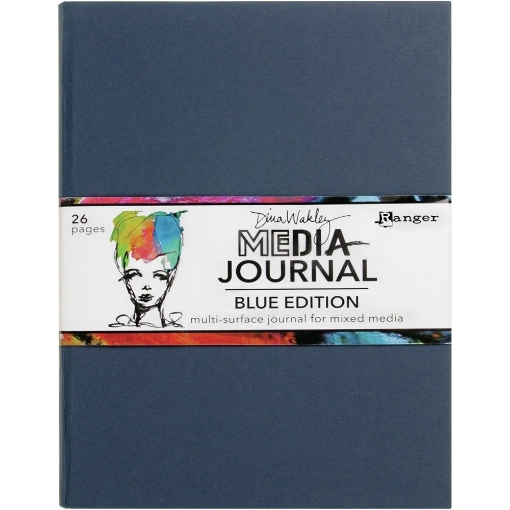 Picture of Dina Wakley Media Journal – Blue Edition (8"×10") – Art Journal με 26 Πολυστρωματικές Σελίδες από Denim, Linen & Cotton