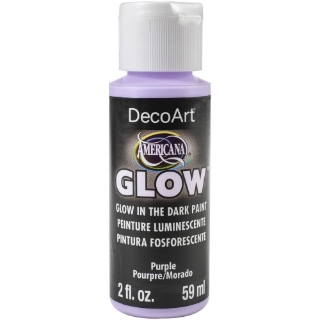 Picture of DecoArt Americana Glow In The Dark Paint Φωσφοριζέ Ακρυλικό 59ml - Purple