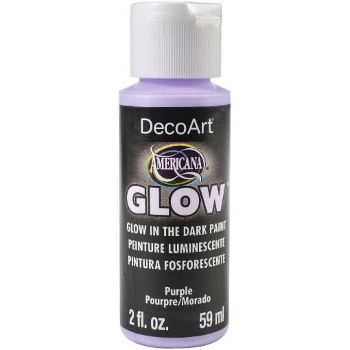 Picture of DecoArt Americana Glow In The Dark Paint Φωσφοριζέ Ακρυλικό 59ml - Purple