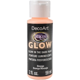 Picture of DecoArt Americana Glow In The Dark Paint Φωσφοριζέ Ακρυλικό 59ml - Orange