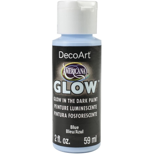 Picture of DecoArt Americana Glow In The Dark Paint Φωσφοριζέ Ακρυλικό 59ml - Blue