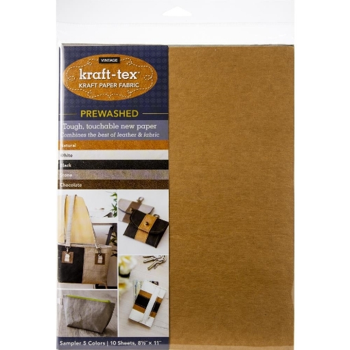 Picture of Kraft-Tex Paper Fabric Ειδικό Ύφασμα από Χαρτί Vintage Sampler 8.5"X11"