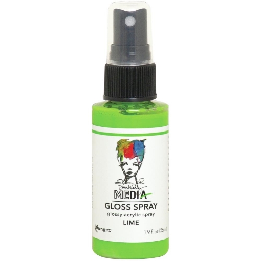 Picture of Dina Wakley Media Gloss Sprays Ακρυλικό Χρώμα σε Σπρέι, Φινίρισμα Γκλος - Lime