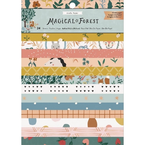 Picture of Crate Paper Single-Sided Card Making Pad 6"X8" - Magical Forest