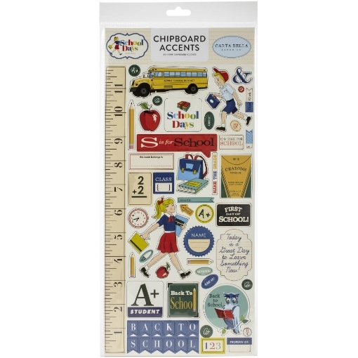 Picture of Carta Bella Chipboard Accents - School Days