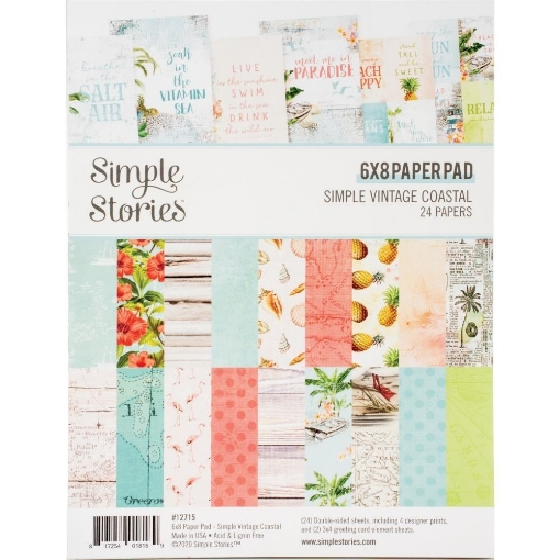 Picture of Simple Stories Double-Sided Paper Pad 6"X8"  - Simple Vintage Coastal