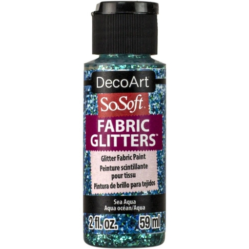 Picture of SoSoft Glitters Ακρυλικό Χρώμα για Ύφασμα 59ml - Sea Aqua