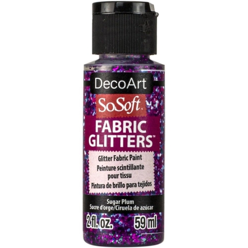 Picture of SoSoft Glitters Ακρυλικό Χρώμα για Ύφασμα 59ml - Sugar Plum