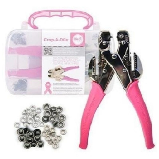 Picture of We R Memory Keepers Crop-A-Dile Hole Punch & Eyelet Setter - Περφορατέρ & Πριτσιναδόρος Pink Kit