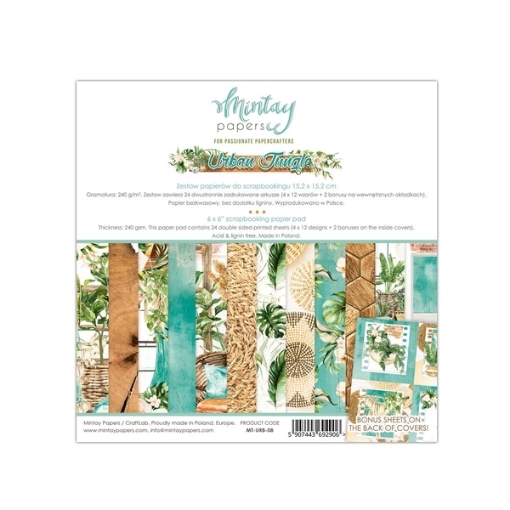 Picture of Mintay Papers Μπλοκ Scrapbooking 6''x6'' - Urban Jungle