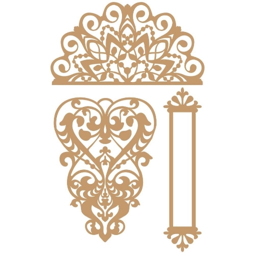 Picture of Prima Marketing Laser Cut Chipboard Τρισδιάστατα Διακοσμητικά - Lace & Heart