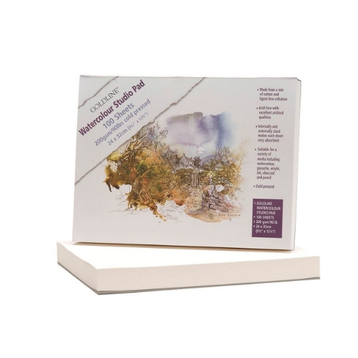 Picture of Goldline/Clairefontaine Μπλοκ Ακουαρέλας Watercolour Studio Pad 9.5''x12.5''