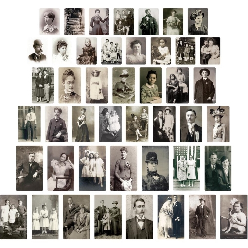 Picture of Tim Holtz Idea-Ology Vintage Portraits Ασπρόμαυρες Φωτογραφίες - Found Relatives, 45τεμ.