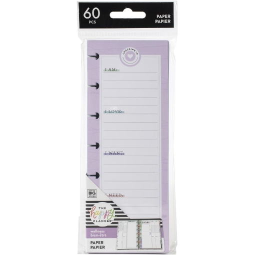 Picture of Happy Planner Mini Half Sheet Fill Paper - Wellness Mood Tracker