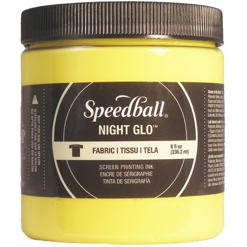 Picture of Speedball Night Glo Fabric Screen Printing Ink Μελάνι Μεταξοτυπίας 8oz - Glow In the Dark,  Yellow