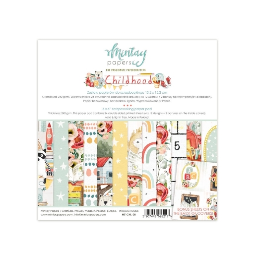 Picture of Mintay Papers Double-Sided Scrapbooking Paper Pad 6" x 6" - Childhood
