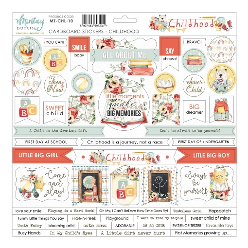 Picture of Mintay Papers Αυτοκόλλητα Chipboard - Childhood