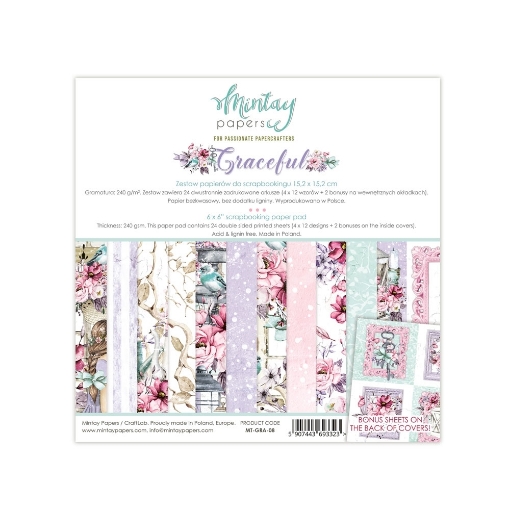 Picture of Mintay Papers Μπλοκ Scrapbooking Διπλής Όψης 6''x 6" - Graceful