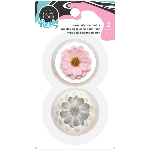Picture of American Crafts Color Pour Resin Mold – Καλούπι Σιλικόνης Flowers, 2 τεμ